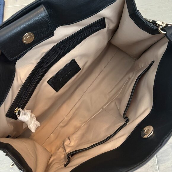 BNWT Cole Haan Black Leather Carrington Satchel - Picture 4 of 8